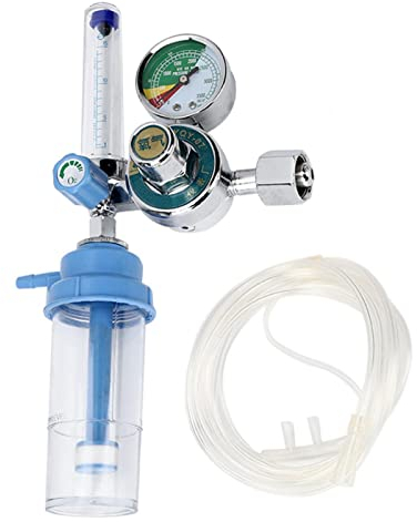 Sauerstoffdruckregler, 0-100mpa Luftmengenregler, professionelles Sauerstoffgas-Druckminderungsmessgerät, Aluminiumlegierungs-Durchflussmesser Druckminderer-Gasregler, für Druckluftwerkzeuge