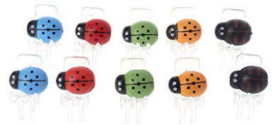 lfdhcn 10er Pack Süße Marienkäfer-Orchideen-Clips Gartenblume Cymbidium Kunststoff-Clip Stiel-Stützclips zur Unterstützung von Stielen Stängel Reben wachsen aufrecht