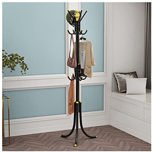 DFANCE Métal Porte-Manteau Style Perroquet,Vêtements Portemanteau Style Minimaliste avec 12 Crochets,Porte Manteaux pour la Maison Salon Chambre,Noir