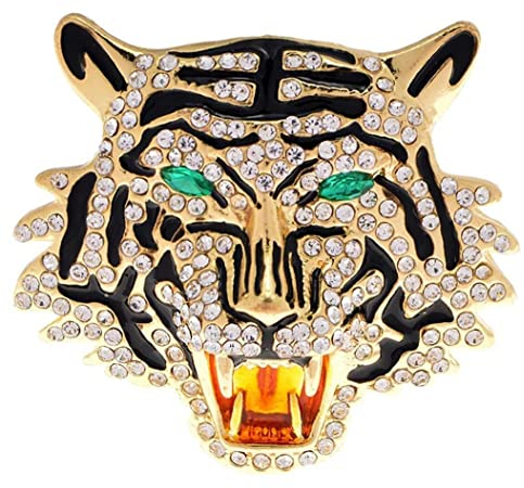 Vintage Léopard Broches Broches Vivid Animal Broche Broche Strinestone Bijoux pour Hommes Femmes