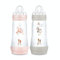 Biberon Easy Start/Anti-Colique Nature - 320ml - Blush + Dune - Tétine Débit 3 - X2