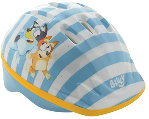 Bluey Kinder-Fahrradhelm, offizielles Lizenzprodukt, Robustes EPS-Innenmaterial, größenverstellbar, belüftete Schale zur Kühlung, geeignet für Kopfgrößen 48-52 cm