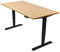 Ergotopia Desktopia Pro X Elektrisch höhenverstellbarer Schreibtisch, Ergonomischer Stehtisch für Büro oder Home Office (Buche, Gestell Schwarz, 120 x 80 cm)