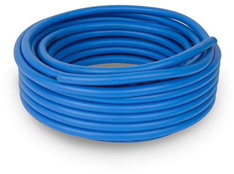EBERTH Tubo per aria compressa 15m, tubo per compressore con diametro 6mm x 11mm (interno x esterno) e pressione di esercizio di 20 bar, accessori per pistole ad aria compressa senza attacco