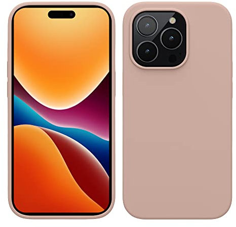 kwmobile Handyhülle für iPhone 14 Pro Hülle, für iPhone 14 Pro Case - Hülle Silikon - kabelloses Laden - Altrosa