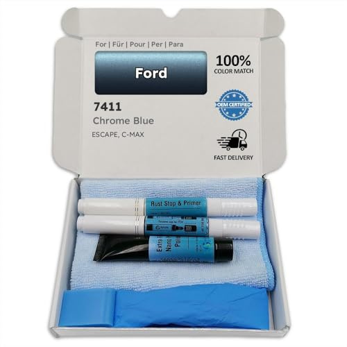 Genuine Colors Lackstift Chrome Blue 7411 für Ford Blau Escape C-MAX
