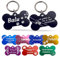 Unikat Branding | 2 Stück Erkennungsmarken | Hund, Katze und Herrchen | Hundemarke personalisiert | Beidseitig mit Gravur | Knochen | Schwarz | 38 mm