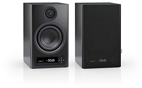 Nubert nuPro XS-3000 RC | Schwarzes Regallautsprecherpaar | 2 Stück High End Kompaktlautsprecher | Bluetooth Lautsprecher aptX HD | Lautsprecher Verbindung kabellos High Res | Aktivboxen mit 2 Wegen