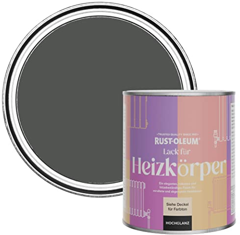 Rust-Oleum Grey Heat Resistant Radiator Paint in Gloss Finish - Graphite 750ml