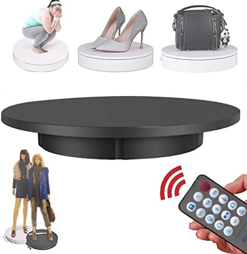 GIZMIT Motorized Rotating Display Stand for Photography, Speed/Direction Adjustable, 360° Electronic Turntable Display Stand for Video Show, 220Lb Load,Black