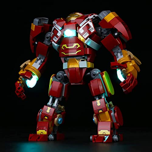 Led Licht Set für Lego 76247 Marvel Hulkbuster: Der Kampf von Wakanda, Dekorationsbeleuchtungsset für Lego The Hulkbuster The Battle of Wakanda (Nicht enthaltenes Lego-Modell)