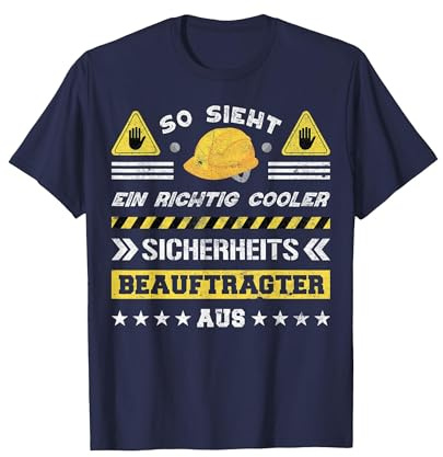 Warnweste Sicherheitsmann Lustig Sicherheitsbeauftragter T-Shirt