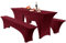 Elastische Hussen Für Bierzeltgarnitur Biertischhussen Bierbank-Auflage & Tischdecke 50 cm Oder 70 cm Tischbreite, 3 TLG Set Stretch Hussen Für Festzeltgarnituren Bierbank (70cm,Dark Red)