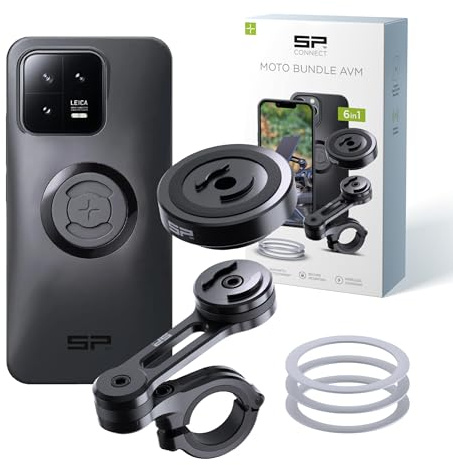 SP CONNECT Moto Bundle mit Anti Vibration Module | SPC+ | kompatibel mit Xiaomi 13 | Handyhalter für Motorrad Bike Moped Roller | Gadget Halterung für Navi