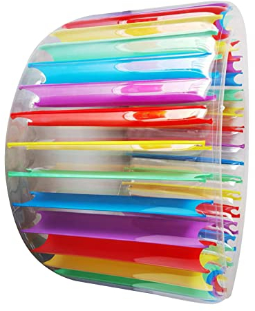 Dickly Aufblasbares Wasserrad-Schwimmbad schwimmt Pool-Spielzeug, buntes großes aufblasbares Floß am Strand, Riesen-Rollenschwimmer für Kinder, Hof, Jungen, Stil C Äußere 160 cm