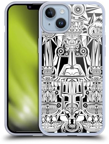 Head Case Designs Mangyan Blanco Y Negro Bulol Dios del Arroz Caso de Gel Suave Compatible con Apple iPhone 14 Plus