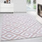 Teppium Moderner Kurzflor Teppich Wohnzimmer 300x400 (280 x 370 cm) Pink - Waschbarer Teppich, Geometrisch Design, Pflegeleicht, Weich - Ideal für Schlafzimmer, Esszimer und als Küchenteppich