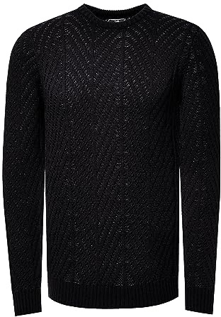 Rusty Neal Herren Pullover Rundhalspullover S M L XL XXL 3XL Babyblau SCHWARZ WEIß Strickpullover 440