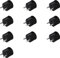 Meister Schutzkontakt-Stecker - 10 Stück - Kunststoff - schwarz - 250 V 16 A - Max. Kabelquerschnitt 2,5 mm² - IP20 Innenbereich - Seitliche Einführung / Schuko-Stecker mit Zugentlastung / 7421680