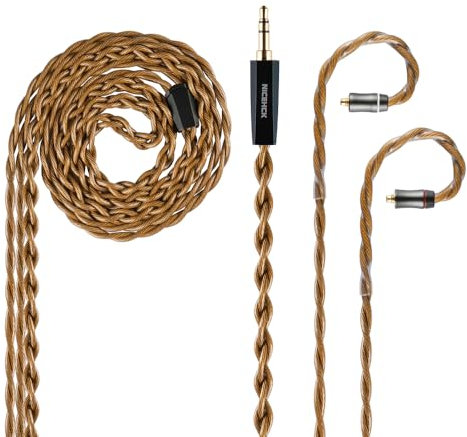 NICEHCK OurLaura IEM Cable: 16.6AWG Triple Composite British High Conductivity Copper in Ear Monitor Wire, Earphone Upgrade Cables for Shure SE215/SE425/SE535/SE846 W60 IE300 IE40PRO IEMs (3.5mm MMCX)