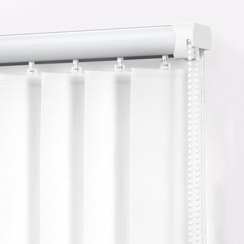 FENGSHOUU Lamellenvorhang Vertikaljalousie nach Maß,60% Verdunkelungsjalousie,Flächenvorhang Schiebevorhang Streifenvorhang,Lichtfilternde/Wärmeisolierende,für Heim Büro,Breite×Höhe (140cm x 140cm)