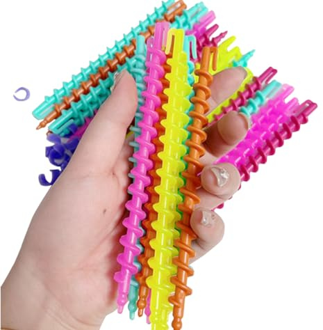 26 pezzi 15,2 cm spirale capelli permanenti asta colorata plastica lunga/media capelli barbieri parrucchieri styling arricciacapelli permanente asta senza calore bigodini per donne ragazze