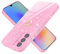 Yichxu Funda para Samsung Galaxy A05s Glitter Silicona Carcasa Antigolpes Brillante Ultra Delgado Suave TPU Protección contra Caídas Diseño Corazón Amar Caso para Samsung A05s, Rosa