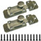2 cerrojos para puerta corredera, pestillos de seguridad antiguos para puertas y ventanas (bronce)