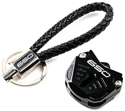 Porte-clés Moto en Aluminium Pour Ka@&wasaki Z650 Z 650 RS 2017-2024 NINJA650 2012-2024 Z650 Accessoires De Moto Porte-clés Coque Porte-clés Porte-clés(KKCR Black)