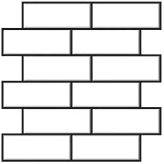 Stickers pour carrelage Papier peint à motif de brique, 30x30cm, 1 pièce, autocollants muraux de fond