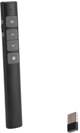 INDOTEAM Presentation Clicker Pointer | Wireless Presenter Remote Presentation Clickers | PowerPoint Computer Clicker for Presentations | Presenter Remote Laser Pointer for PowerPoint Presentations