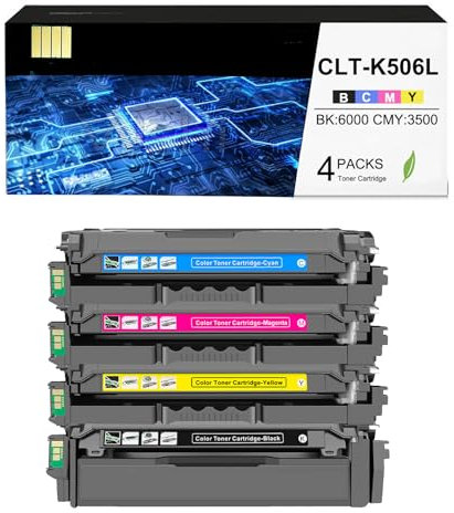 CAIDI Tonerkartuschen, kompatibel mit Samsung 506L CLT-K506L CLT-C506L CLT-M506L CLT-Y506L für Samsung CLP-680 CLP-680DW CLP-680ND CLX-6260FD 6260FR CLX-6260FW CLX-6260ND CLX-6260ND 260 (Max.