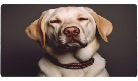 Cute Labrador Dog - Extra-Large Keyboard Mouse Mat â€“ 40 X 75cm Desk Pad with Anti-Slip Rubber Base, Perfect for Gaming, Office, and Home â€“ Large Mousepad for Laptop Computer Table