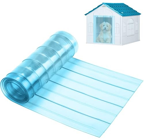 TUAKIMCE Solapas de repuesto para puerta de perro de 330 cm, tiras de plástico de vinilo para puerta de perro, solapa transparente para puerta de casa de perro, puerta de casa de perro o perrera para