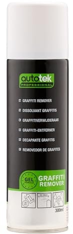 Autotek Professional Graffiti Remover Spray - Powerful Gel Formula for Fast & Effective Removal from Metal, Glass, Plastic, Brick & More 300ml