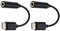 Lot de 2 adaptateurs USB de type C vers 3,5 ports pour écouteurs - Câble convertisseur USB C 3 5 mm - Longueur : 7 cm - Blanc/noir