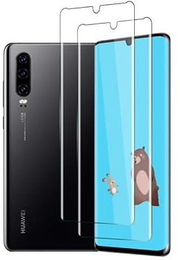 Rcokas [2 Stück für Displayschutz Huawei P30 Pro Panzerglas, Schutzfolie Huawei P30 Pro Folie [9H][Anti-Kratzen][HD Displayschutzfolie][Ultra-klar]