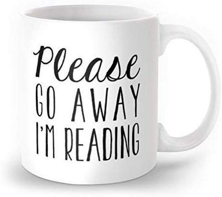 Eletina Coffee Mug 11oz- Go Away I'm Reading Coffee Mug Ceramic Cup 11 oz Mug