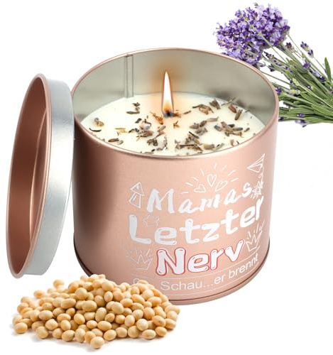 Geschenke für Mama 9oz,Weihnachtsgeschenke Lavendel Duftkerzen,Stumpenkerzen Muttertagsgeschenke für Beste Mama,Geburtstagsgeschenk für Frauen,Lustig Mama Geschenk für Fraue Geschenk Mutter Frau