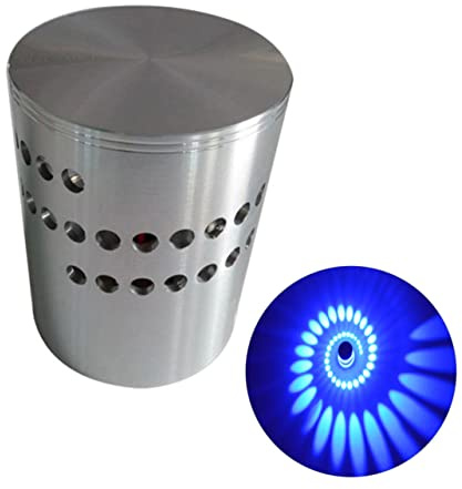 WHAMVOX Moderne Spiral LED Lampe 3w Blau mit Aluminiumgehäuse und Energieeffizienten Lichtspots für Ktv und Dekorative Wandbeleuchtung
