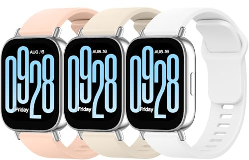 Tobfit [3-PACK] Straps for Xiaomi Redmi Watch 5 Active/Redmi Watch 5 Lite Strap, Soft Silicone Replacement Strap Wristband Watchband Accessories 3-PACK 01