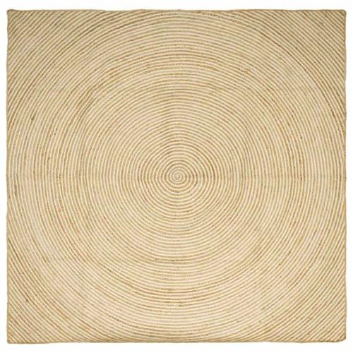 vidaXL Bereichsteppich Weiß 200 x 200 cm Jute