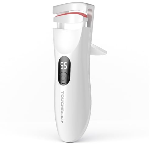 TOUCHBeauty Beheizte Wimpernzange mit LED-Display, wiederaufladbar, elektrische Wimpernzange, 3 Temperaturmodi, farbwechselndes Silikon-Pad, 10 Sekunden schnelle Wärme und langlebig AG-2316A