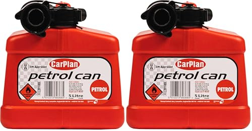 CarPlan bleihaltiger Benzinkanister – Rot, 5 L (Packung mit 2)