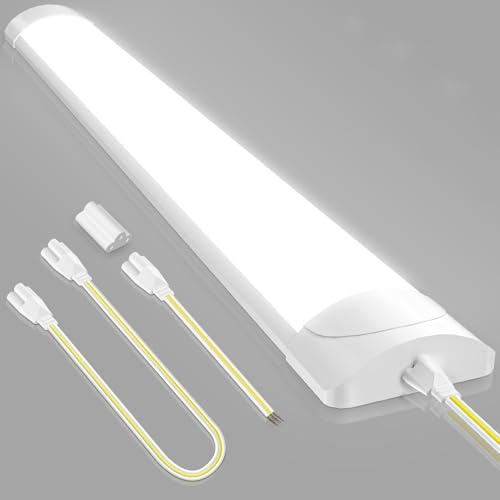 papasbox LED Leuchtstoffröhre 90cm | Feuchtraumleuchte Röhre 30W LED Deckenleuchte Lampe | 6500K Kaltweiß Leuchtstofflampe für Keller Werkstatt Garage Büro