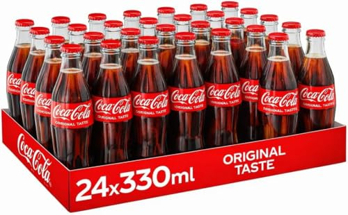 Coca-Cola Original Taste, Glass Bottles, 330ml, Pack of 24