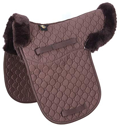 Merauno Lamb Skin GP/Jumping Half Lined Numnah - Lammfell Schabracke Braun (Dressur)