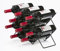 Mango Steam 10 Bottle Black Wine Rack Counter Top - Storage Organiser for Kitchen, Pantry, & Fridge