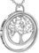 LOVORDS Collar Mujer Grabado Plata de Ley 925 Colgante Árbol de la Vida Familiar Círculo Regalo Madre Mamá