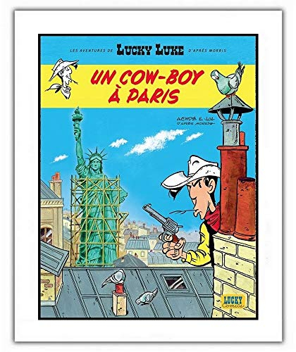Difuzed Poster Wandbild Offset Lucky Luke, Un Cowboy à Paris (28x35,5cm)